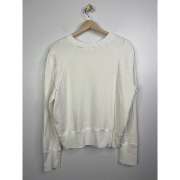 NEW ATM French Terry Garment  Dye Vintage Raglan Sweater Women's White Sz: Large - Picture 6 of 10